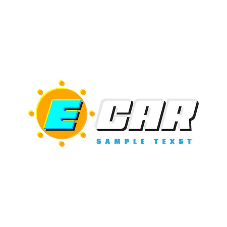E-car sample textのイラスト素材