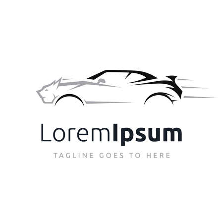 Sports car vector illustration on whiteのイラスト素材