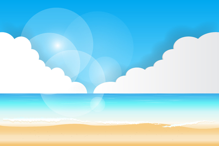 sea view beach background,vectorのイラスト素材