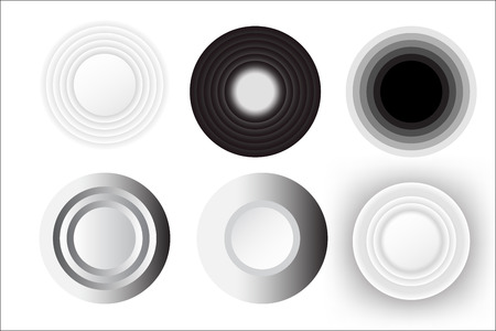 abstract circle white set,vector designのイラスト素材
