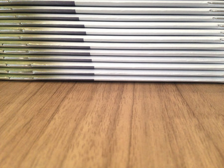 Books stacked on the table