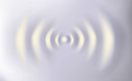 Milk White ripple circle wave.Drop falling on water surface.Motion cream dairy product concept.lotion or paint liquid.Creating smooth splash with a swirl.Top view light effect. Vector illustration. のイラスト素材