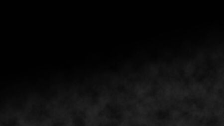 Atmospheric smoke slowly white Fog effect element. Cinematic haze background. Realistic best Abstract smoke cloud slow motion on background.ascending vapor steam over black. Spooky magic halloween.の写真素材