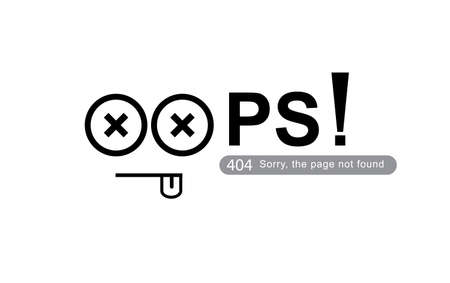 Modern minimal not found error icon oops page not found. 404 Error the page not found with Concept cartoon cut theme web banner, Link to empty non existent page. workers repairs websiteのイラスト素材