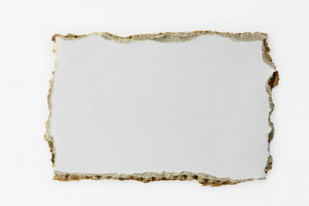 Torn off-white paper, ready for your message. Clipping path included.