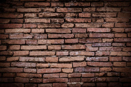 Brown Old Brick Wallの写真素材