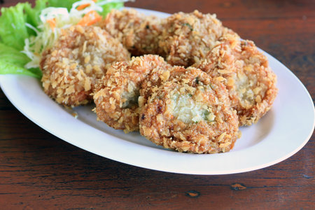 A tasty appetizer of coconut shrimp with corn poppers