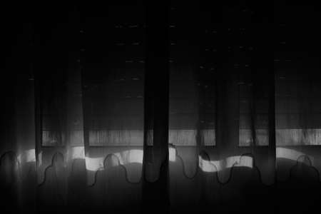 Outside light input, monochromatic shotの写真素材