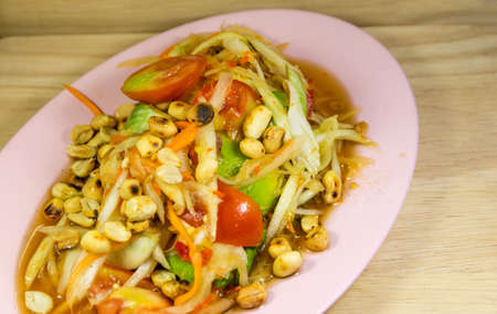 Thai papaya saladの写真素材