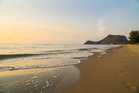 The beach of Prachuap Khiri Khan, Pak Nam Pran, Pran Buri, , Unseen Thailandの写真素材