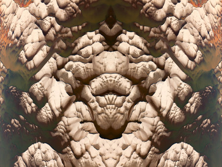 Top view of bared the sand river bottomの写真素材