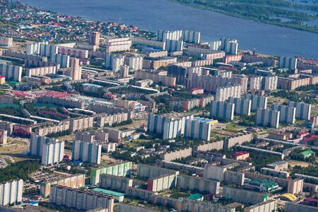 Nizhnevartovsk town, top viewのeditorial素材