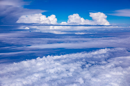 amazing view of cumulus clouds background