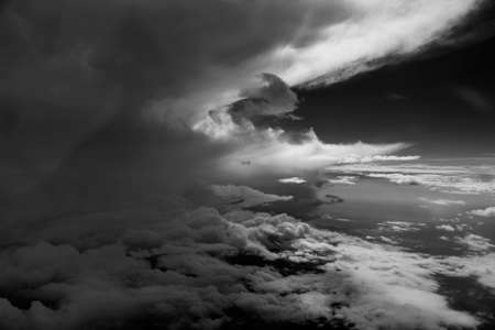 amazing view of cumulus clouds backgroundの写真素材