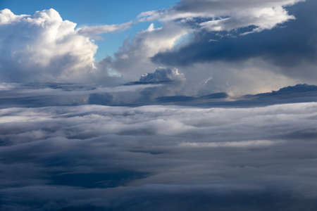 amazing view of cumulus clouds backgroundの写真素材