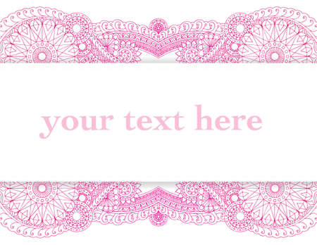 Detailed henna style frame ready for your text. のイラスト素材