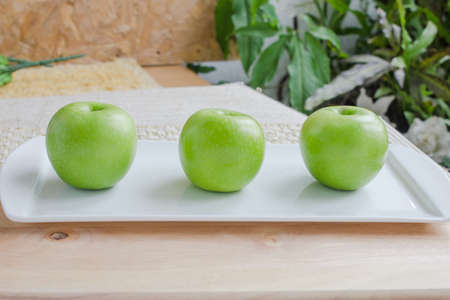 Green applesの写真素材