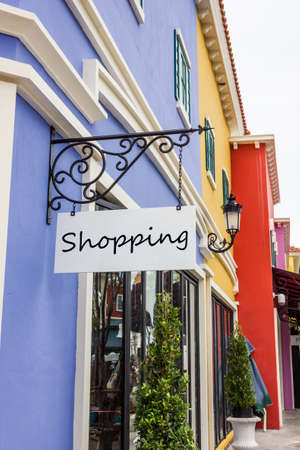 Sign in shopping centerの写真素材