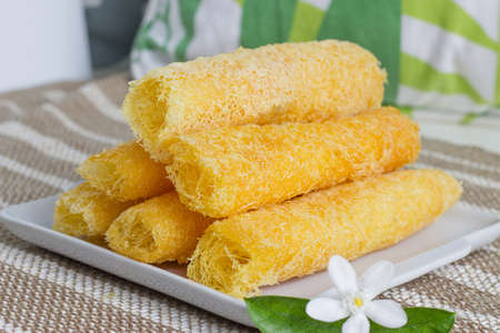 Khanom La, Thai style handmade sweet dessertの写真素材