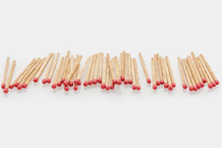 A pile of isolated matches.Match on white backgroundの写真素材