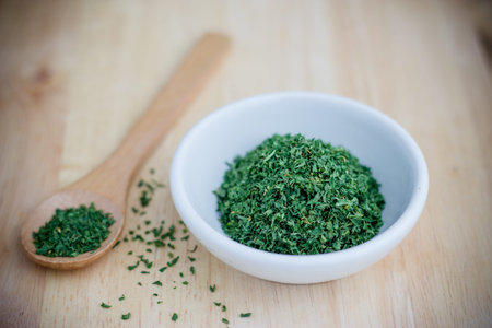 Ingredient for food Dried Parsley flakes.
