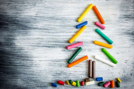 Christmas Tree, Christmas tree made of pencilの写真素材