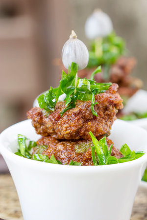 Fried Fish Cakes Thai Food  Fried fish patty , Thai food made of fishの写真素材