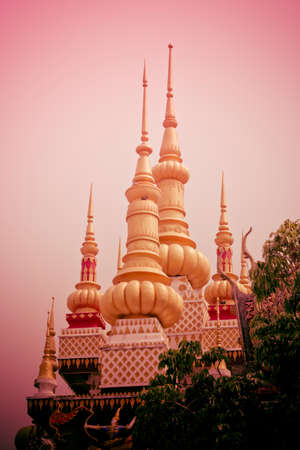 Pagoda in wat Saikao, Chaingrai, Thailandの写真素材