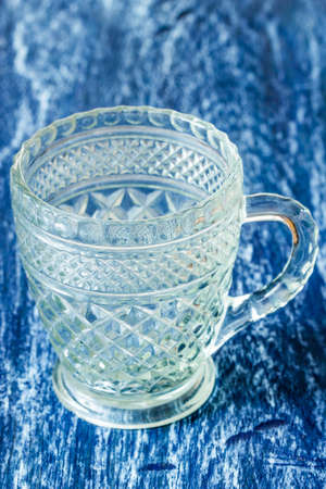 Empty beer mug  on wooden backgroundの写真素材