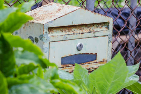 Street mail box. Traditional old mail boxの写真素材
