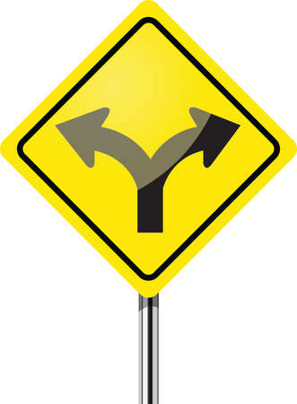 ork in the road sign, vector illustrationのイラスト素材