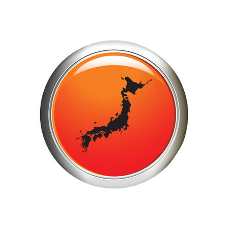 map of Japan icon. Internet button. vector illustrationのイラスト素材