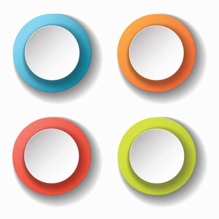Set of colorful buttons. Vector illustration.のイラスト素材