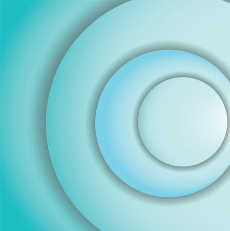 Abstract light blue round shapes background. vector illustrationのイラスト素材