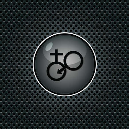Male female symbol. internet button. vector illustrationのイラスト素材