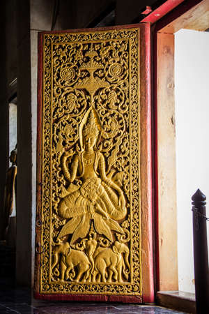 LAOS Temple -Vat Visounnarath in Luang Prabang, LAOSのeditorial素材