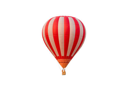 hot air balloon isolated on white backgroundの写真素材