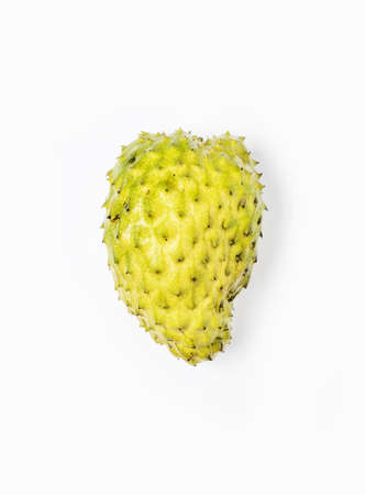 Sour sop, Graviola, Guyabano, Prickly Custard Apple on white backgroundの写真素材