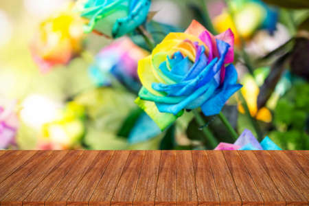 Empty table ready for your product display montageの写真素材