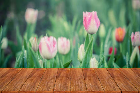 Empty table ready for your product display montageの写真素材