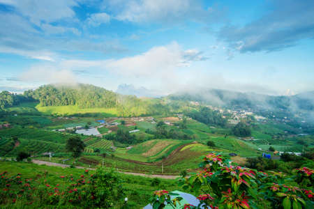 Mon Cham mountain landscape,  Chiang Mai, Thailand.の写真素材