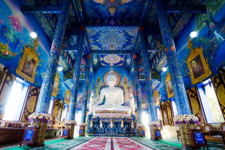 Wat Rong Suaten is the public temple.This is the most popular temple in Chiang Rai, Thailand.のeditorial素材