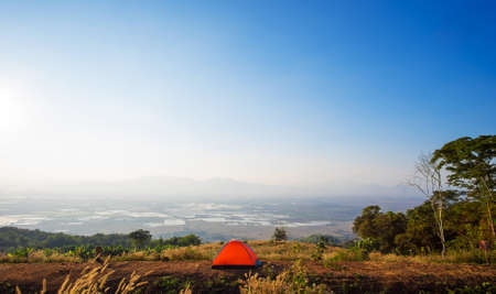 View point at Doi Sa-Ngo, Chiang Sean, Chiang Rai Province, Thailand.の写真素材