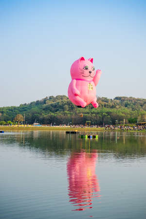 CHIANGRAI Thailand - FEBUARY 17 2017 : Singha Park International Balloon Fiesta 2017 in Singha Park, Chiang Rai, Thailand.のeditorial素材