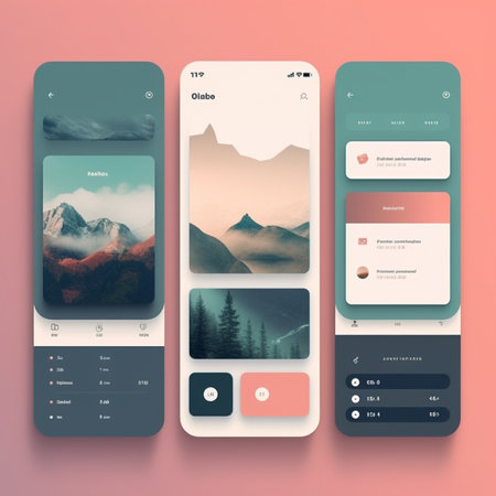 Dashboard infographic template on the smartphone screen,mockup,Modern UI web design. generative ai.の素材