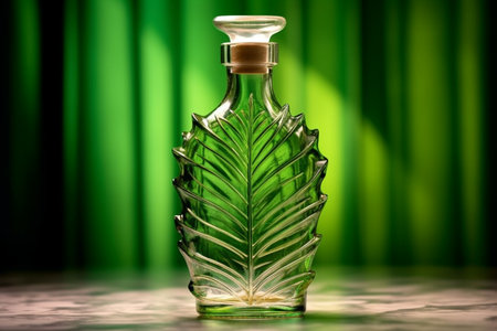 A bottle of perfume. The play of light and shadow. generative ai.の素材