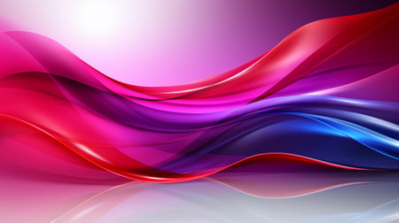 Transcendent Kaleidoscope 3D Translucent Glass Ribbons and Dynamic Holographic Waves Converge Whirling White Abstract Canvas, Evoking a Hypnotic Banner Background and Wallpaper. generative ai.の素材