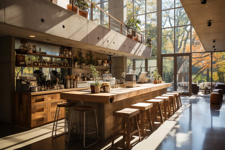 dining room or restaurant interior ideas. generative ai.の素材