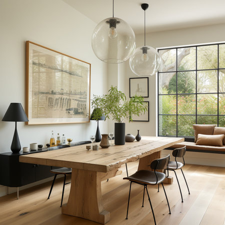 dining room or restaurant interior ideas. generative ai.の素材