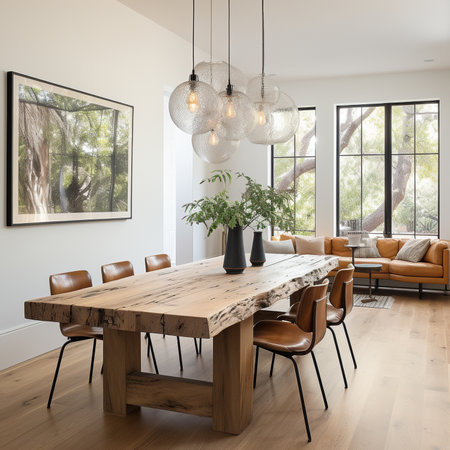 dining room or restaurant interior ideas. generative ai.の素材